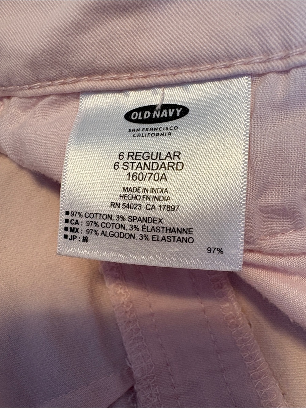Old Navy Pale Pink Ankle Jeans - Classic Cropped Fit - Picture 4 of 4